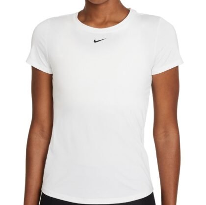 Nike – Camiseta Dri‑FIT One Logo para Mujer – Blanca – Talla XS