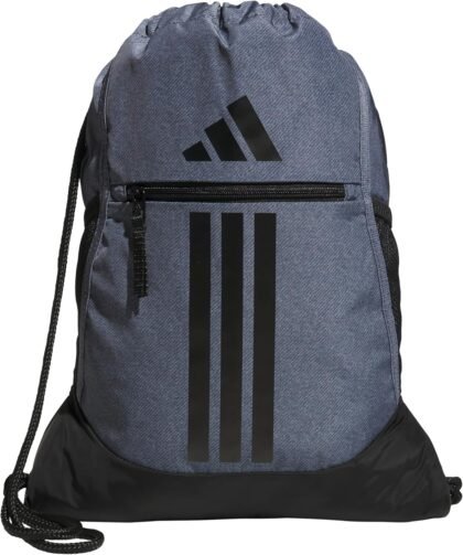 Adidas Alliance Sackpack Drawstring Backpack para Deportes y Gym GRIS– Unisex