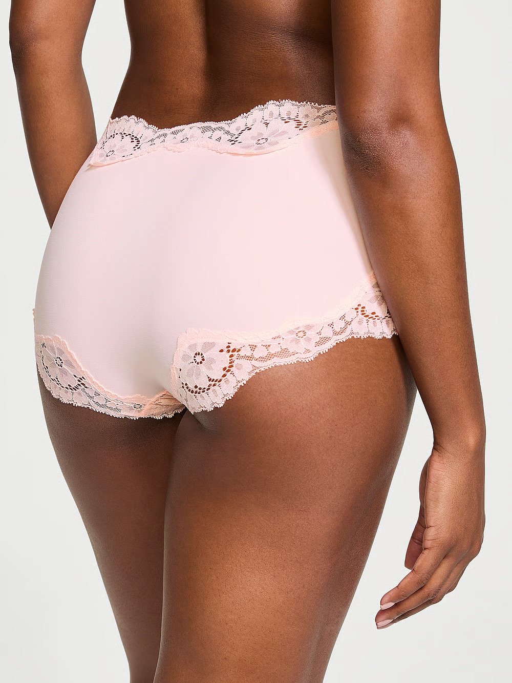 Victoria’s Secret Dream Angels Lace-Trim Boyshort Panty Black - Image 3