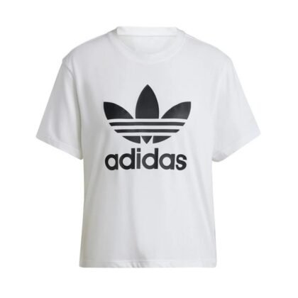 Adidas Adicolor Trefoil Boxy T-Shirt White Black blanca hombre