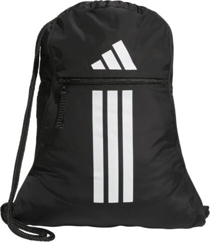 Adidas Alliance Sackpack – BLACK Drawstring Backpack para Deportes y Gym – Unisex