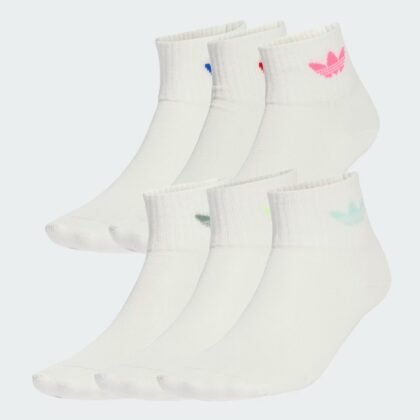 Adidas Ankle Socks 6 Pairs Unisex Blancas W10-3 H8-12