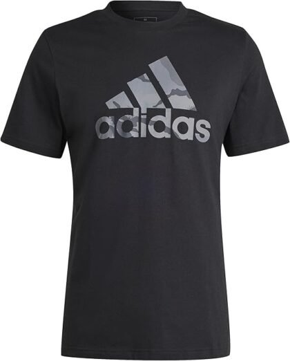 Adidas Camo Badge of Sport Graphic Tee Black – Franela Deportiva Hombre Talla M