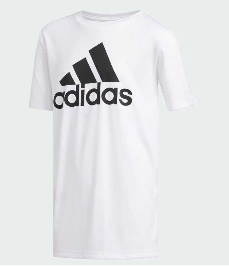 Adidas Climalite Badge of Sport Tee Blanca – Franela Deportiva Talla M