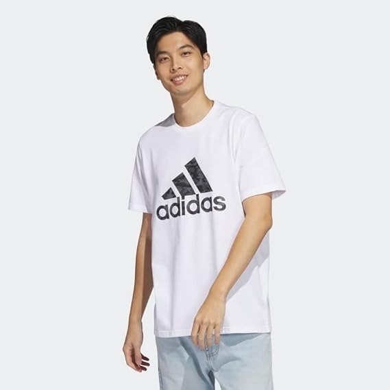 Adidas Men’s Camo Short Sleeve Logo Tee White – Franela Deportiva Hombre Talla M - Image 2