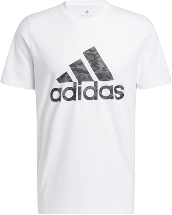 Adidas Men’s Camo Short Sleeve Logo Tee White – Franela Deportiva Hombre Talla M