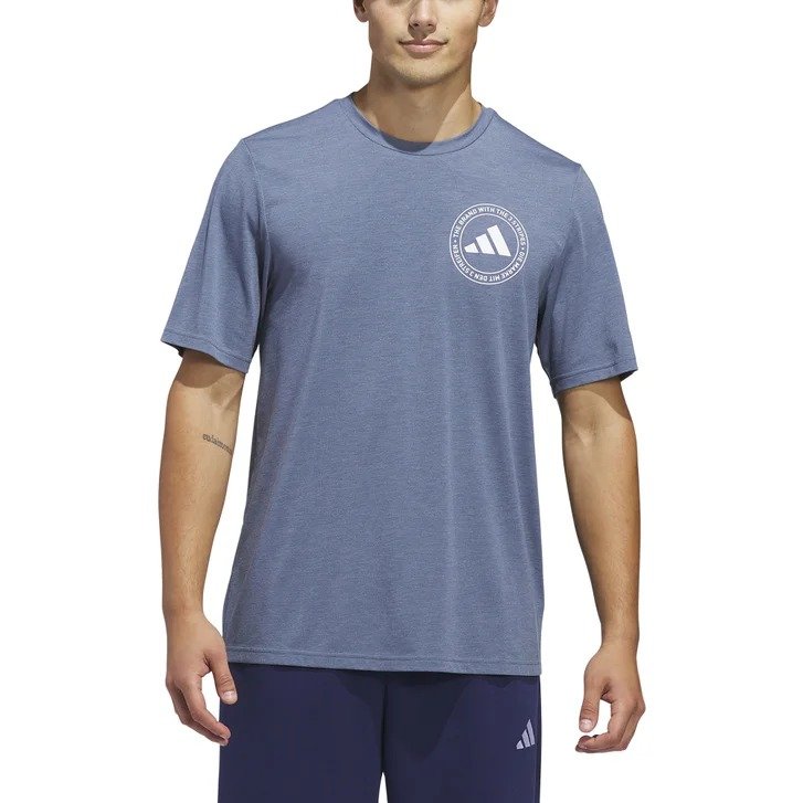 adidas Men’s Tee – Camiseta Deportiva Azul para Hombre – Talla XL - Image 4