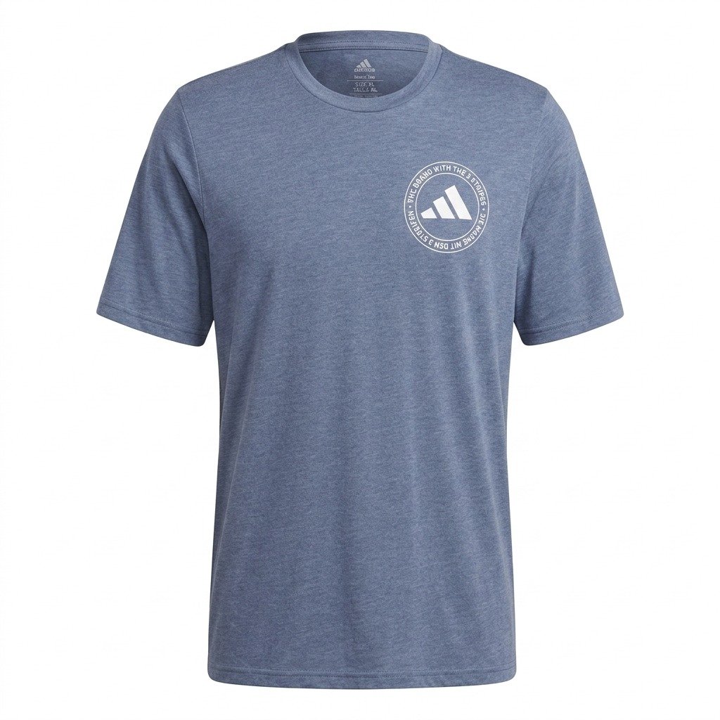 adidas Men’s Tee – Camiseta Deportiva Azul para Hombre – Talla XL