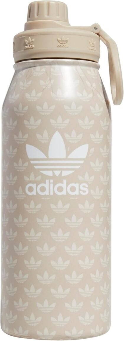 Adidas Originals Metal Water Bottle 1L OG Monogram Wonder Beige White