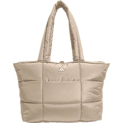 adidas Quilted All Me 3 Tote Bag – Light Beige – Bolso Tote Acolchado