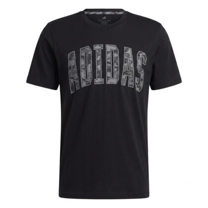 Adidas Sportswear Camo T‑Shirt Black – Franela Deportiva Talla M