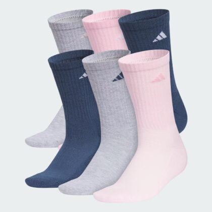 Adidas Women’s Athletic Cushioned 6-Pack Crew Multicolor Talla M MEDIA