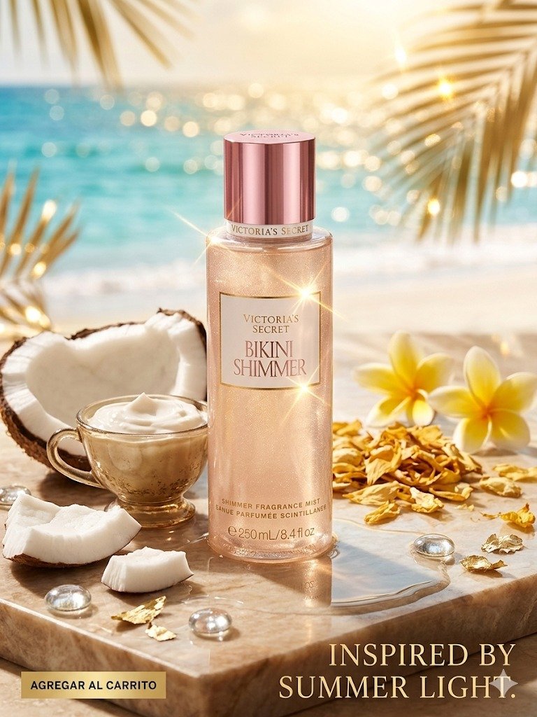 Victoria’s Secret Bikini Shimmer Fragrance Mist – 8 fl oz - Image 2