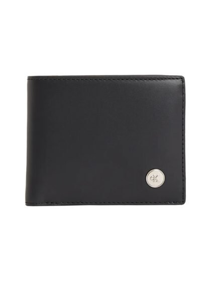 Calvin Klein Billetera Jeans Hardware Bifold para Hombre – Marrón Oscuro