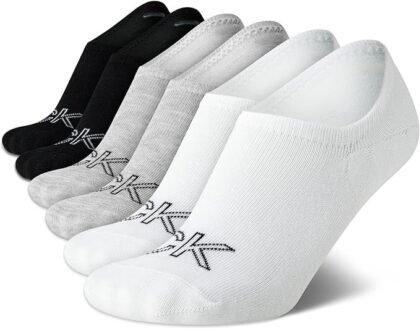 Calvin Klein Women’s No Show Socks – Pack de 6 – Medias Invisibles Antideslizantes para Dama