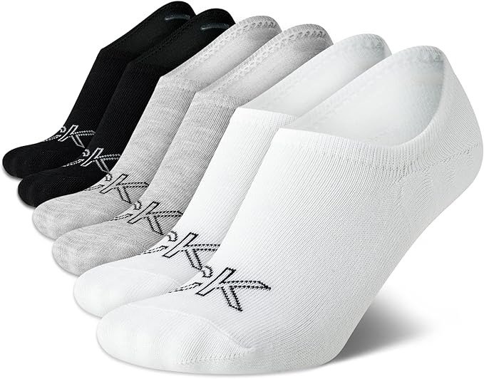 Calvin Klein Women’s No Show Socks – Pack de 6 – Medias Invisibles Antideslizantes para Dama