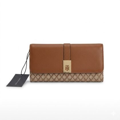 Cartera Tommy Hilfiger Mujer Bifold Flap Original – Color Café