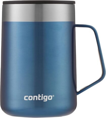 Contigo Streeterville Stainless Steel Mug with Handle – Blue Corn – 14 oz