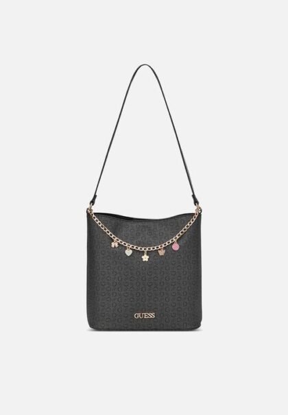 Guess Tasha Bucket Bag Coal – Bolso Bucket de Mano y Crossbody