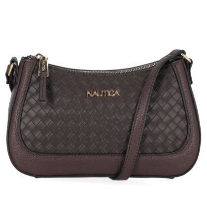Nautica Woven Crossbody Bag Brown Stone – Bolso Bandolero Tejido Marrón