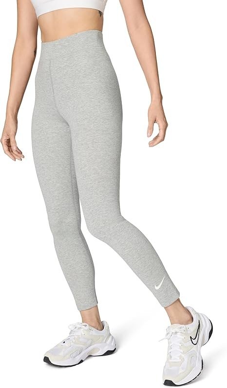 Nike Women’s Sportswear Classic High‑Waisted 7/8 Leggings – Dark Grey Heather/Sail – Talla M - Image 5