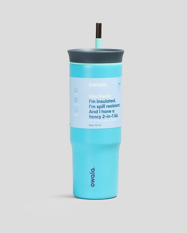 Owala 24oz Stainless Steel Insulated Tumbler – Grey/Teal