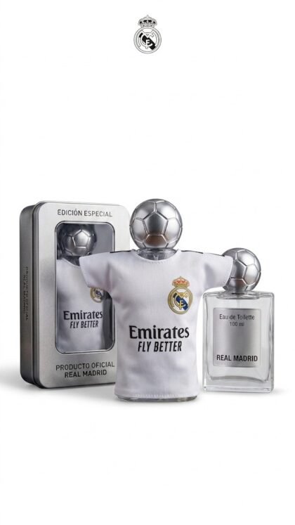 Real Madrid Eau de Toilette 100ml con Camiseta – Edición Lata Metálica