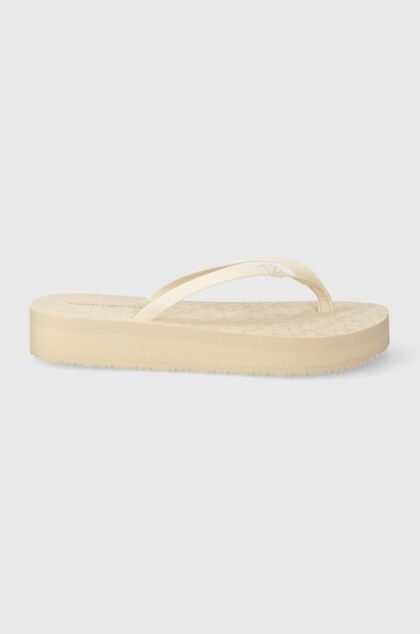 Tommy Hilfiger Monogram Beach Sandal – Chancletas Beige para Mujer – Talla 6
