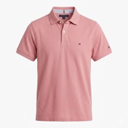 franela Tommy Hilfiger Polo Blush Pink Regular Fit Stretch Mesh – Talla L