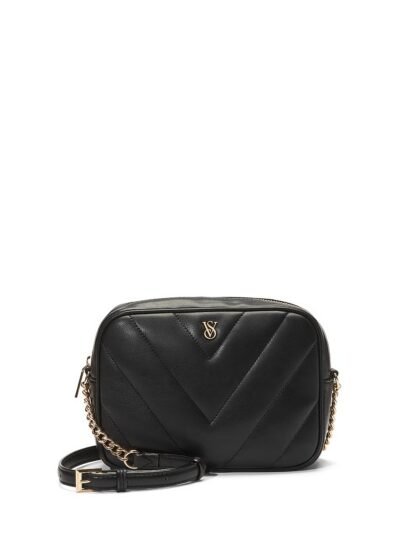 Victoria’s Secret Crossbody Camera Bag – Bolso Bandolero Negro para Mujer