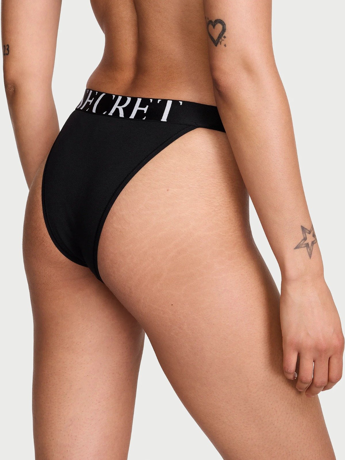 Victoria’s Secret Exploded Logo Cotton 90s Brief Panty – Black - Image 4