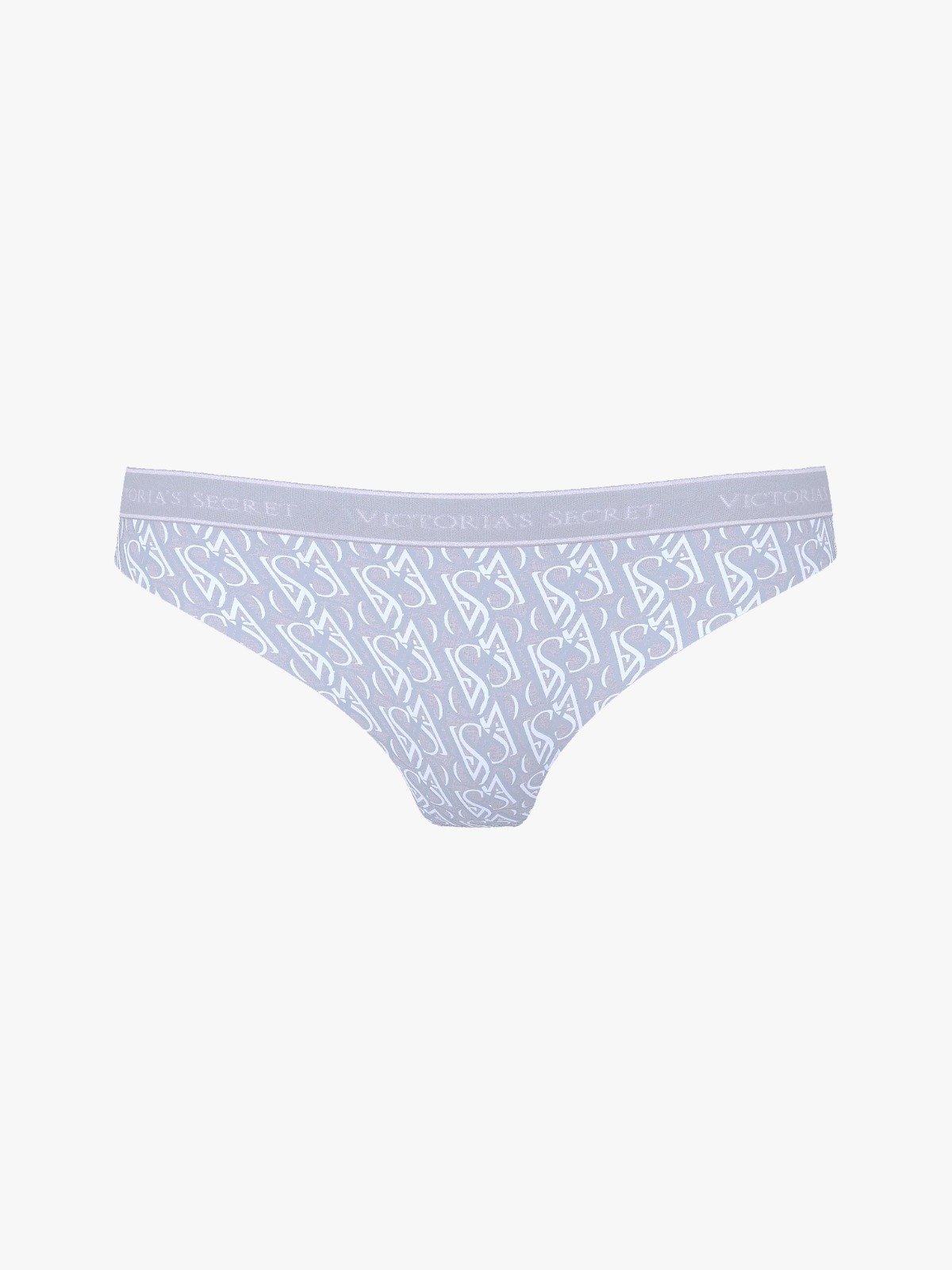 Victoria’s Secret Logo Cotton Thong Panty Icy Lavender Vs Lock Up