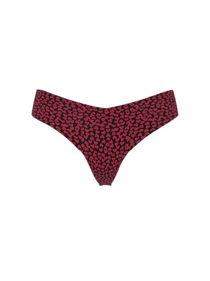 Victoria’s Secret No-Show Thong Panty Black Ditsy Hearts panty pantaleta hilo