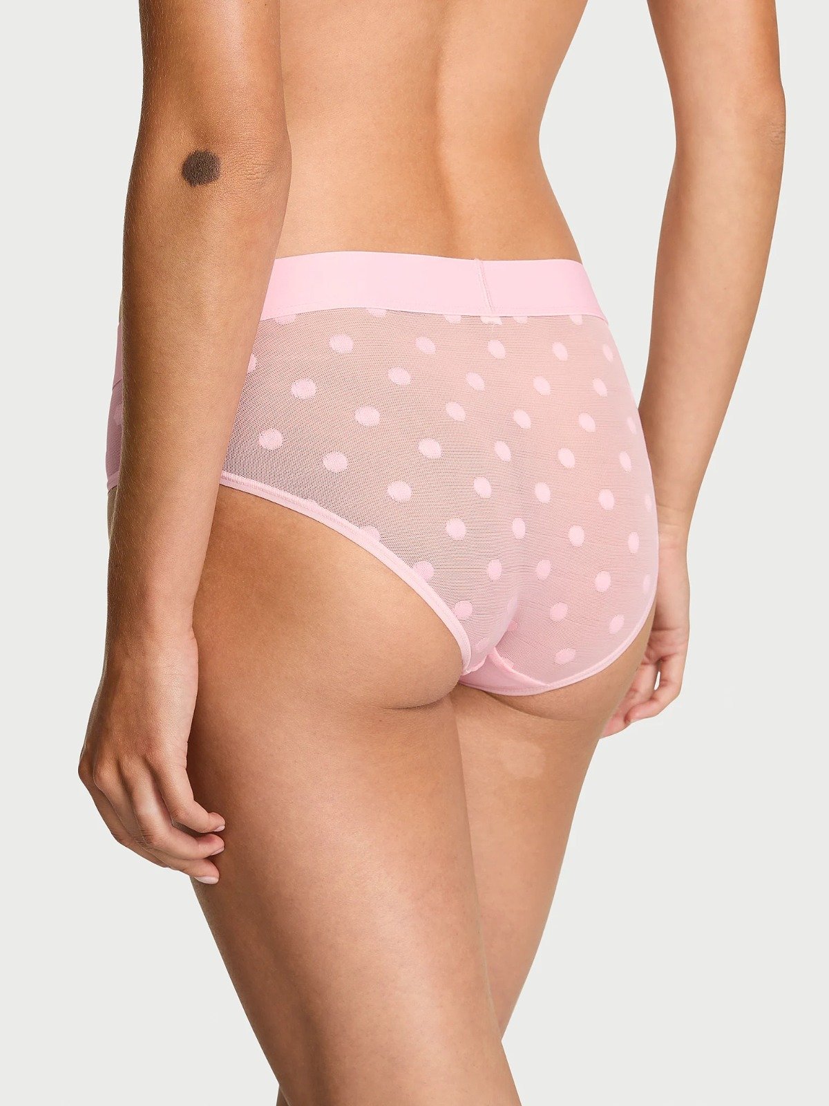 Victoria’s Secret Sheer Heritage Logo Hiphugger Panty Pretty Blossom - Image 3
