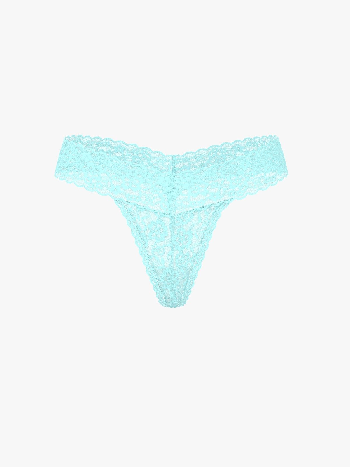 Victoria’s Secret The Lacie Lace Thong Panty Aqua Blue