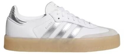 Adidas Women’s Sambae Shoes White Silver Stripes talla 8