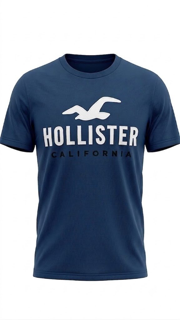 Hollister Tech Logo T-Shirt Dark Blue – Men’s