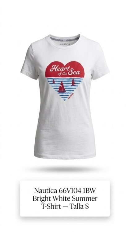franela Nautica 66V104 1BW Bright White Summer T-Shirt – Talla S