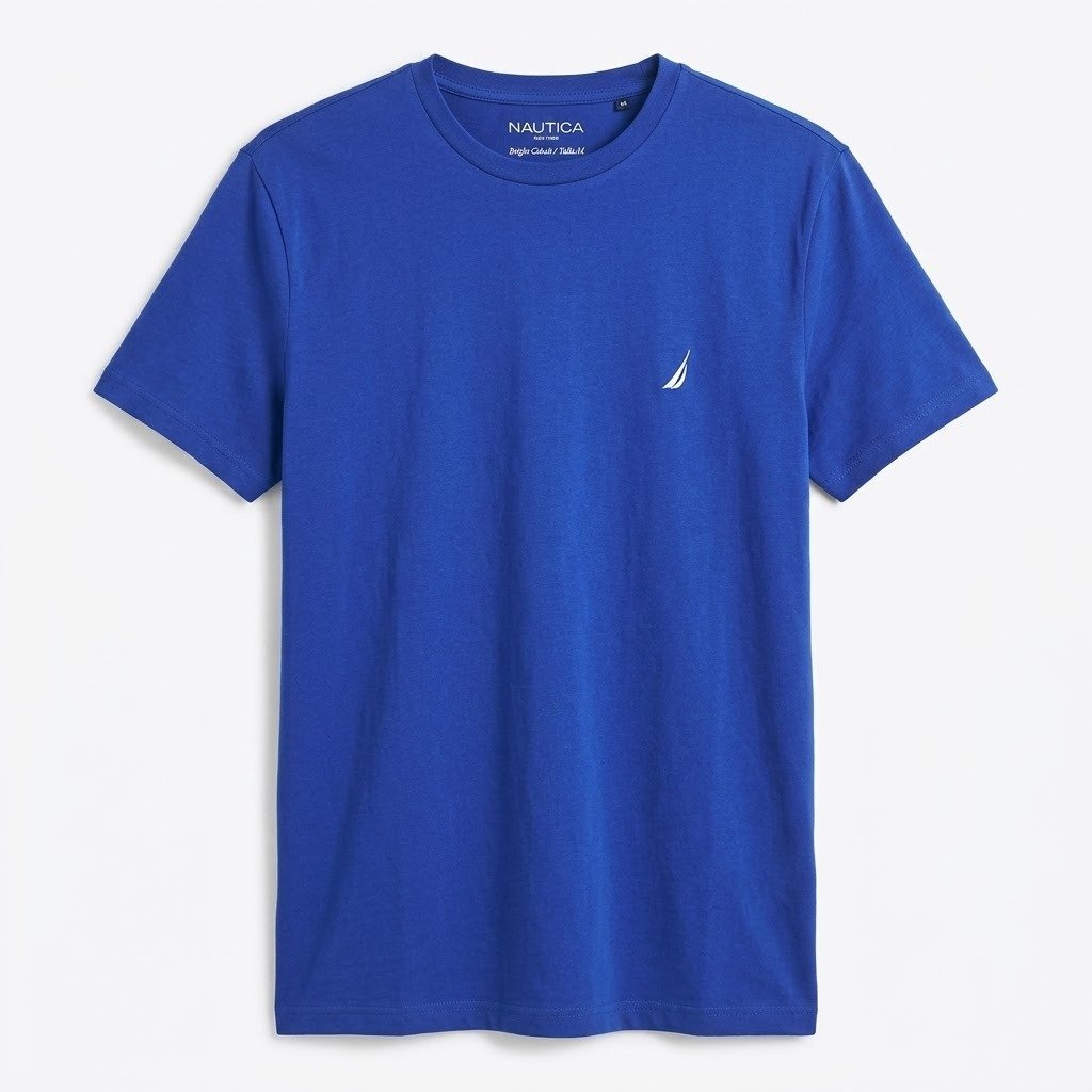 Nautica Crewneck Deck T-Shirt Bright Cobalt Talla M
