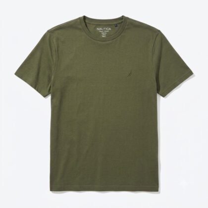 Nautica Crewneck Deck T-Shirt Olive Talla L