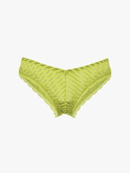 Tease Sheer Stripe High-Leg Cheeky Panty Gecko Yellow – Victoria’s Secret