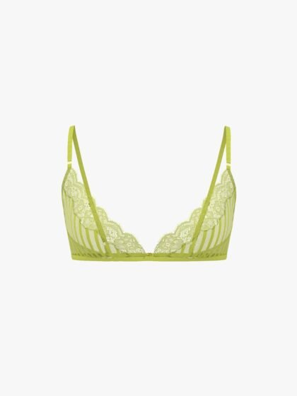 Tease Sheer Stripe Triangle Bralette Gecko Yellow – Victoria’s Secret