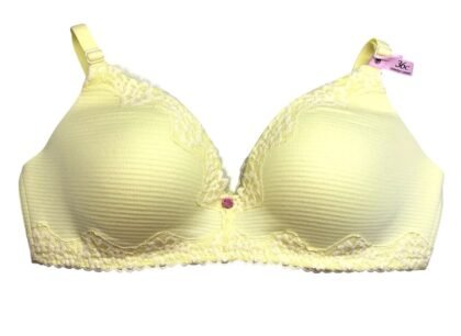 Victoria Secret Stripe Cotton Shadow Stripe Lace-Trim Wireless Bra