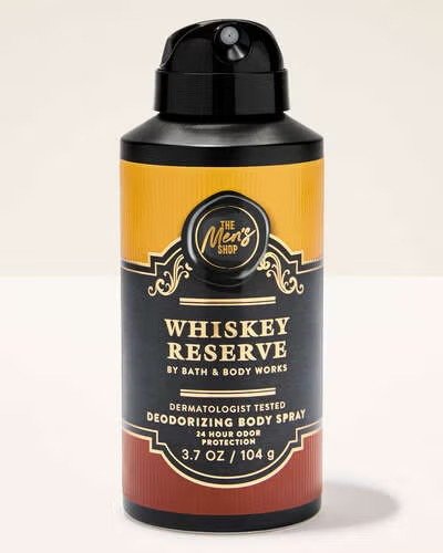Bath & Body Works Whiskey Reserve Deodorizing Body Spray 3.7 oz