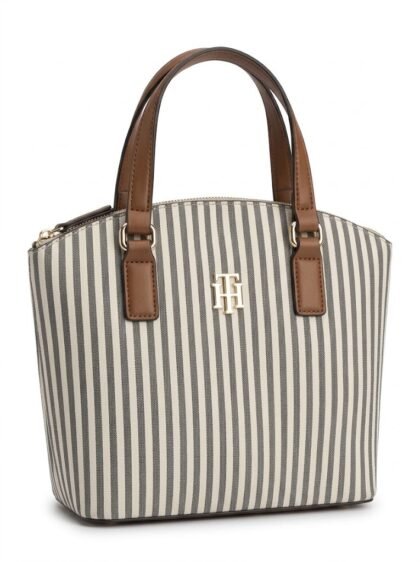 Bolso Tommy Hilfiger Beige Rayas Mini Tote – Diseño Ergonómico, Materiales de Alta Calidad y Máximo Confort