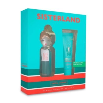 Set de Regalo Benetton Sisterland Green Jasmine Perfume 80 mL y Crema