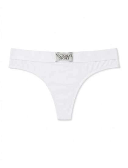 Pantaleta Victoria's Secret Talla M Negro de Algodón Elástico con Bordes Invisibles sin Marcas
