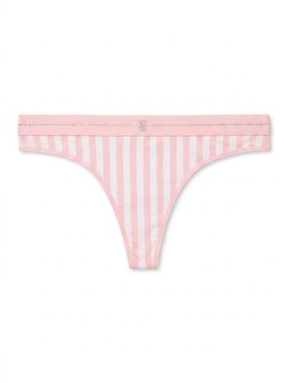 Pantaleta Victoria's Secret Talla M Negro de Algodón Elástico con Bordes Invisibles sin Marcas