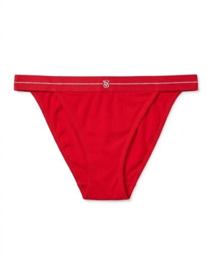 Pantaleta Victoria's Secret Talla M Negro de Algodón Elástico con Bordes Invisibles sin Marcas