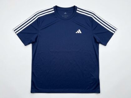 Franela de Entrenamiento Adidas Train Essentials D2M FreeLift - Azul Marino y Blanco (IC7441) - Talla XL